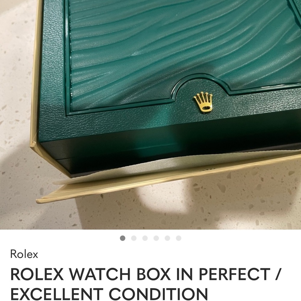 Rolex Green and Gold Watch Box